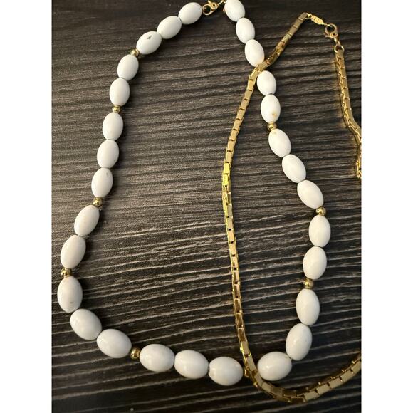 Monet & Carolee High Quality Gold & Pearl Necklace Bundle (3) - Picture 5 of 5